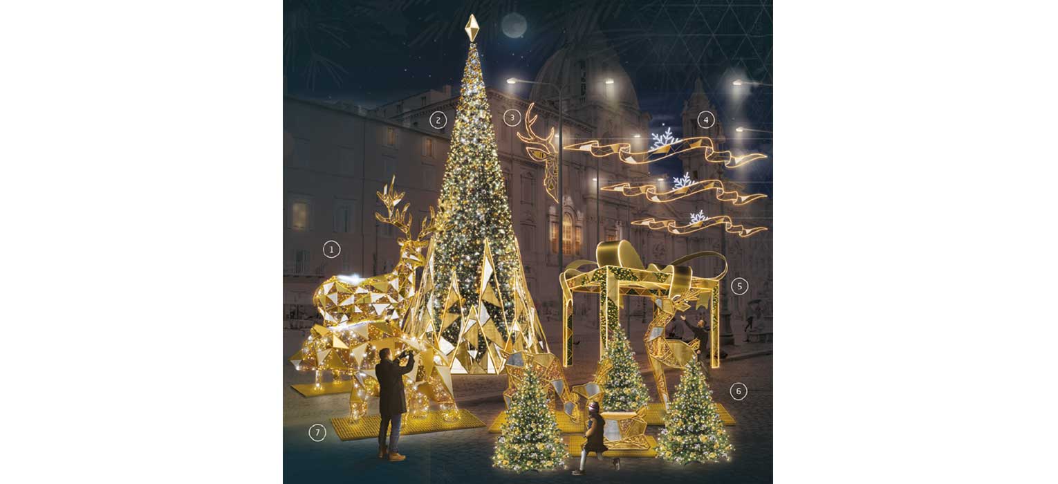 Gold Christmas Forest