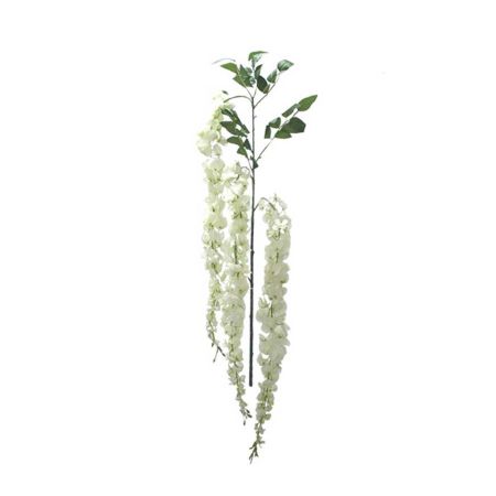 Διακοσμητικό κλαδί με άνθη ακακίας Λευκό 150cm