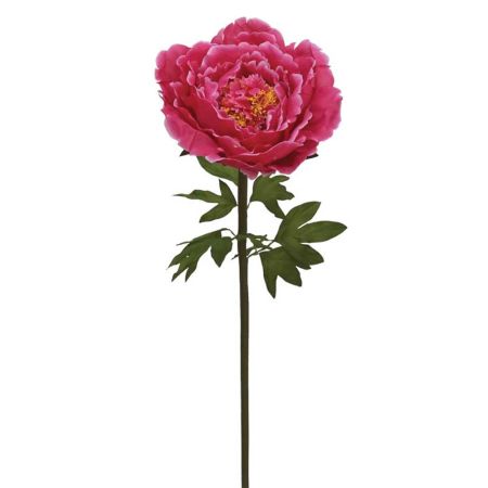 XL Διακοσμητικό συνθετικό λουλούδι Παιώνια Φούξια 33x110cm