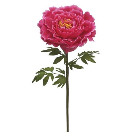 XL Διακοσμητικό συνθετικό λουλούδι Παιώνια Φούξια 40x130cm