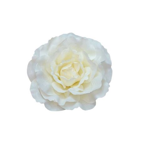 Διακοσμητικό άνθος τριαντάφυλλου Λευκό 35cm