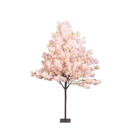 Artificial tree with Salmon blossoms on base 180cm