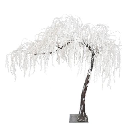 Τεχνητό δέντρο φυτό Ιτιά χιονισμένη με βάση Λευκή 310cm