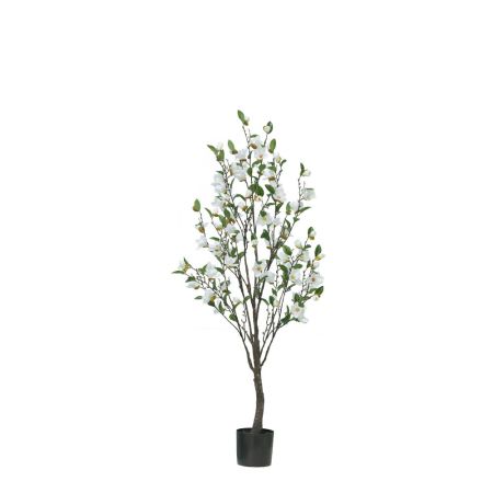 Τεχνητό φυτό Μανώλια με Λευκά άνθη σε γλάστρα 140cm