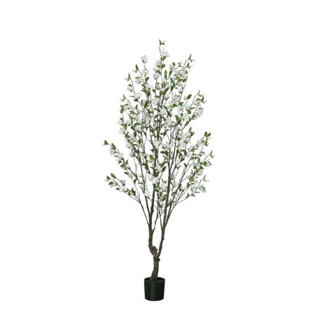 Artificial cherry tree plant with White blossoms in a pot 200cm