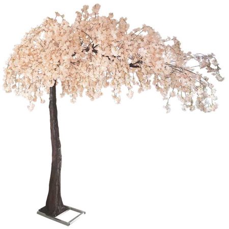 Τεχνητό δέντρο Κερασιά πλάγια με Σομόν άνθη σε βάση 310cm