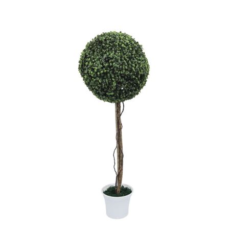 Τεχνητό φυτό Τριφύλλι μπάλα σε γλάστρα με φυσικό κορμό 38x90cm