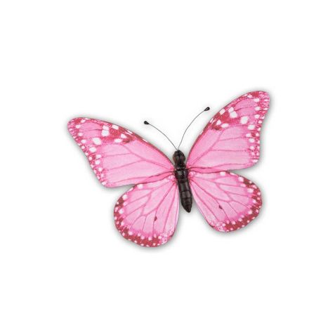 Διακοσμητική πεταλούδα PVC Ροζ 30x22cm