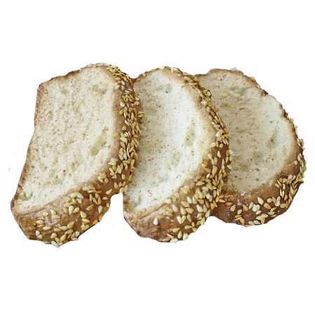 Σετ 3τμχ Διακοσμητικές φέτες ψωμί με σουσάμι - απομίμηση 12x6cm