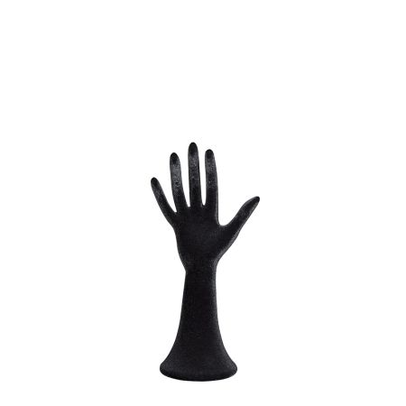 Διακοσμητικό Χέρι βελούδινο Μαύρο εύκαμπτο 35cm
