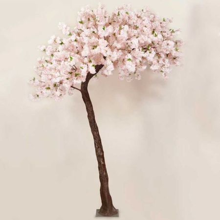 Τεχνητό δέντρο Κερασιά πλάγια με Ροζ άνθη σε βάση 320cm