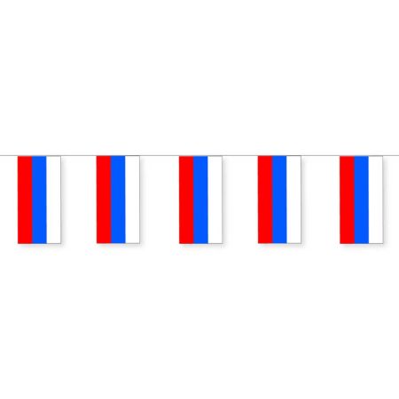 Διακοσμητική γιρλάντα με χάρτινα σημαιάκια χωρών-Ρωσία-4m 