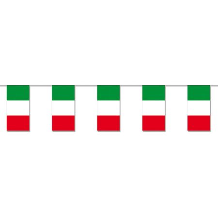 Decorative garland with paper flags-Italy-4m