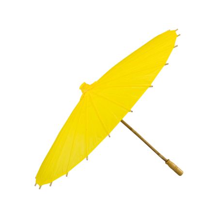 Διακοσμητική ομπρέλα χάρτινη Κίτρινη 80cm