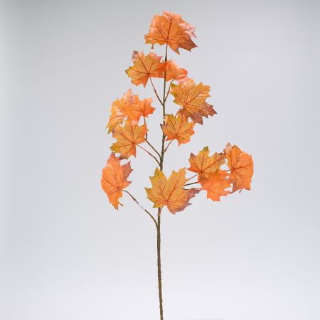 Τεχνητό κλαδί με φύλλα σφενδάμου Πορτοκαλί 86cm