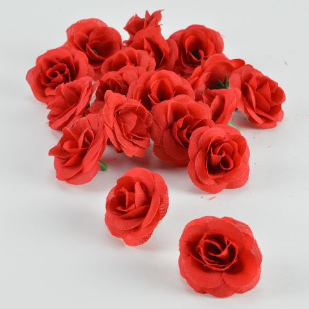 Σετ 20τχ Διακοσμητικά άνθη τριαντάφυλλου Κόκκινα 4,5cm