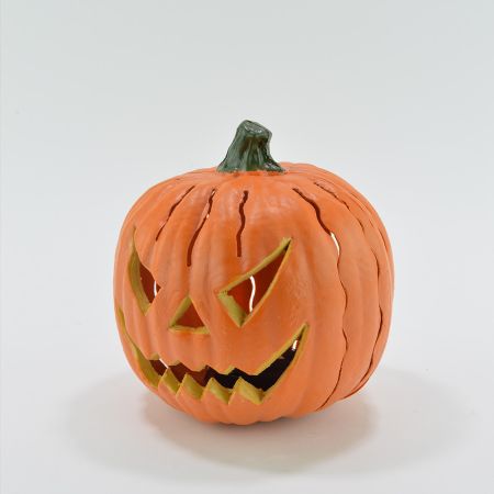 Διακοσμητική κολοκύθα  με Led Halloween Πορτοκαλί 25x20cm