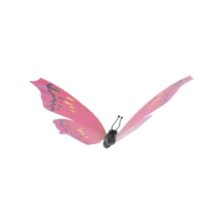 Διακοσμητική πεταλούδα PVC Ροζ , 21x30 cm