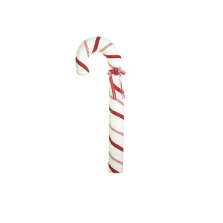 Inart XL Διακοσμητικό μπαστούνι polyfoam Λευκό/Κόκκινο 30x7x94cm 2-70-769-0049