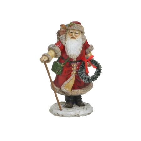 Inart Santa Claus resin Red 14x12x20cm 2-70-922-0090