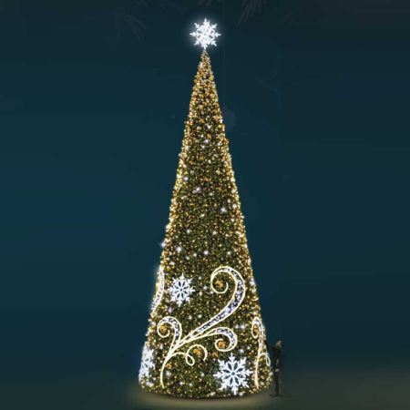 XL Χριστουγεννιάτικο δέντρο Giant Tree με LED και στολισμό 11m