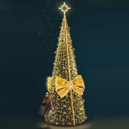 XL Χριστουγεννιάτικο δέντρο Giant Tree με LED και στολισμό 560cm