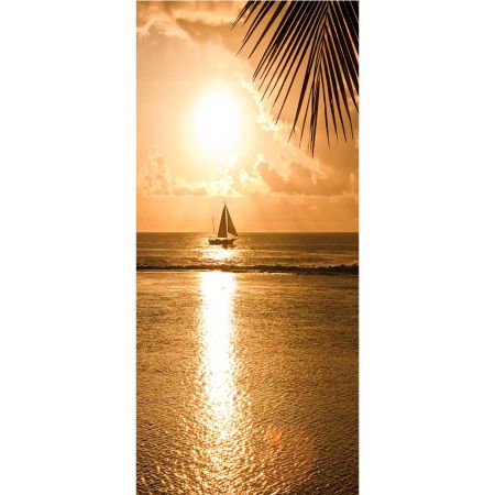 Διακοσμητική αφίσα με θάλασσα και ηλιοβασίλεμα 90x200cm