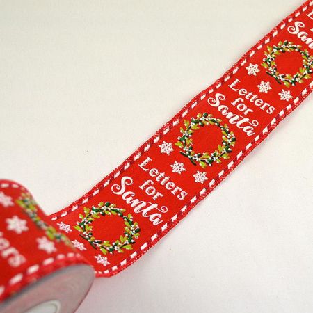 Christmas ribbon Letters for Santa 5,5cmx9m