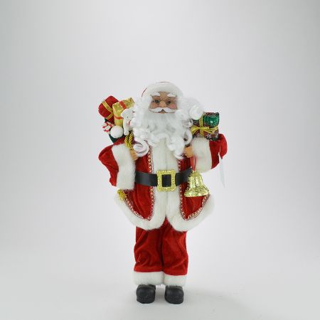 Κλασική φιγούρα - Άγιος Βασίλης με δώρα Κόκκινος 45cm