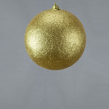 XL Διακοσμητική χριστουγεννιάτικη μπάλα Glitter Χρυσή 18cm 