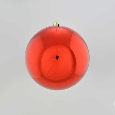 XL Διακοσμητική χριστουγεννιάτικη μπάλα Κόκκινη γυαλιστερή 20cm