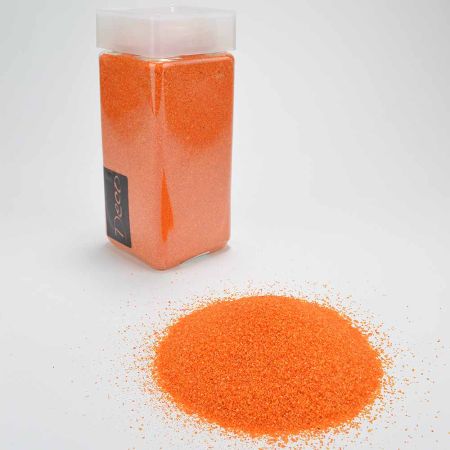 Συσκευασία 550ml Διακοσμητική άμμος χρωματιστή Πορτοκαλί 0,5mm