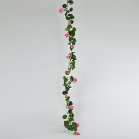 Διακοσμητική Ανοιξιάτικη γιρλάντα Γεράνι με Ροζ άνθη 185cm