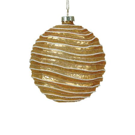 Χριστουγεννιάτικη μπάλα γυάλινη Χρυσή 10cm