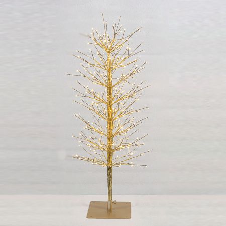 Φωτιζόμενο δέντρο 320LED (32flash) IP44 Χρυσό/Θερμό Λευκό LED 90cm 