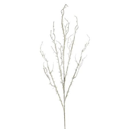 Διακοσμητικό ξερόκλαδο Λευκό με glitter 100cm