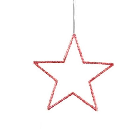 Διακοσμητικό κρεμαστό αστέρι PVC Κόκκινο 32cm