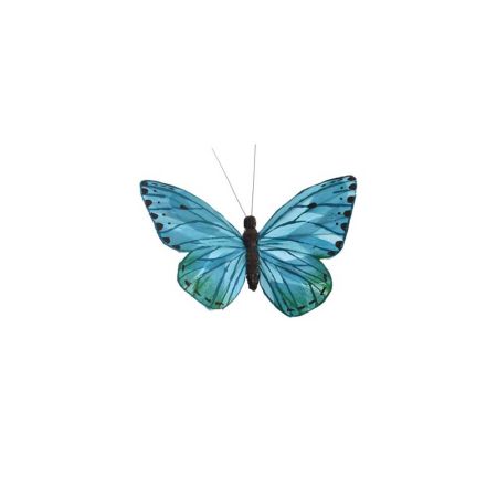 Διακοσμητική πεταλούδα με κλιπ Μπλε 15cm