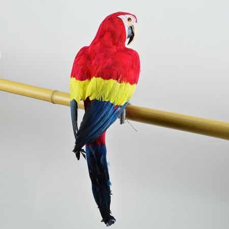 Διακοσμητικός μεγάλος παπαγάλος Κόκκινος 88cm 
