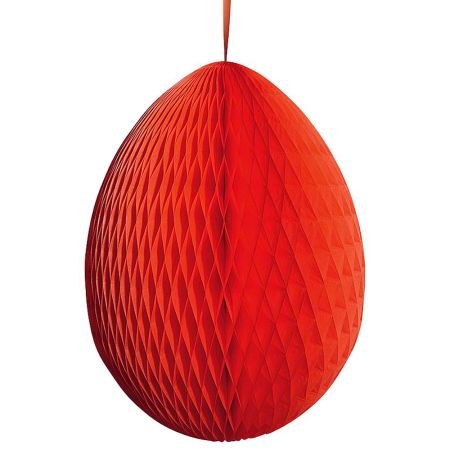 Διακοσμητικό Πασχαλινό αυγό κυψελωτό Κόκκινο 80cm 