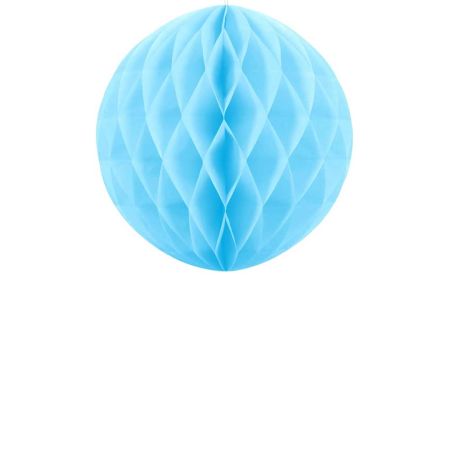 Χάρτινη μπάλα κυψελωτή Γαλάζια 30cm