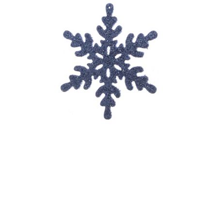 Σετ 2τχ Κρεμαστό στολίδι χιονονιφάδα Μπλε (Σχέδιο 01) 12cm