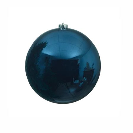 XL Διακοσμητική χριστουγεννιάτικη μπάλα Μπλε σκούρο γυαλιστερό 20cm