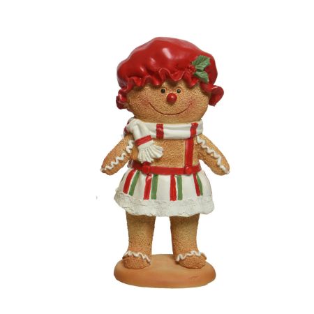 Διακοσμητικό gingerbread- κοριτσάκι με Κόκκινο σκούφο 8,5x5,5x16cm