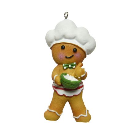Διακοσμητικό στολίδι gingerbread-αγοράκι Chef Polyresin 4,1x3,2x9,5cm
