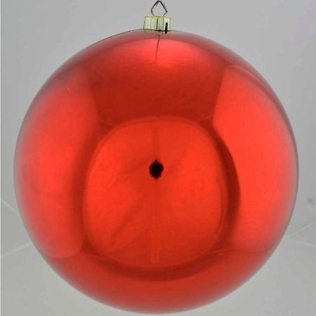 XL Διακοσμητική χριστουγεννιάτικη μπάλα Κόκκινη γυαλιστερή 40cm