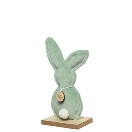 Easter Bunny Velvet Silhouette - Pastel Green 24cm