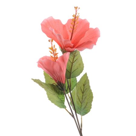 Διακοσμητικό συνθετικό λουλούδι Ιβίσκος Ροζ 71cm