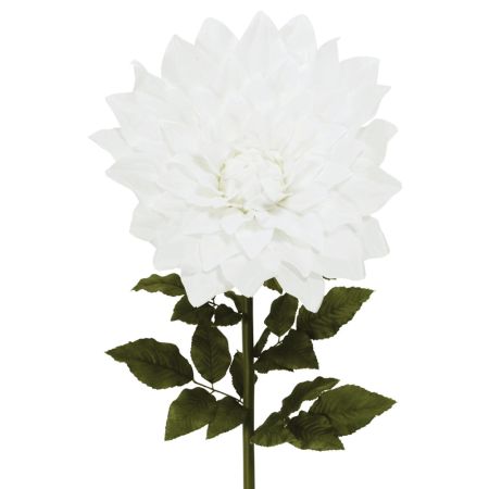 XL Διακοσμητικό συνθετικό λουλούδι Ντάλια Λευκό 145cm