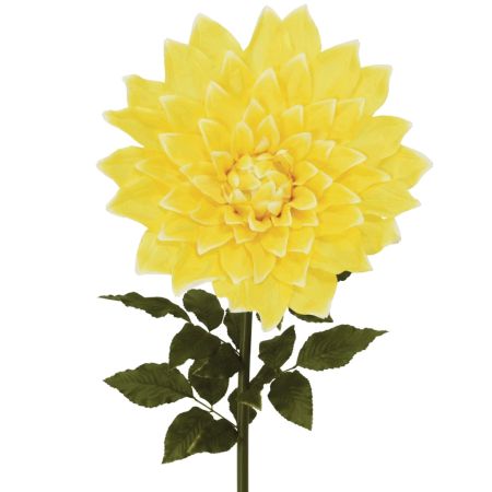 XL Διακοσμητικό συνθετικό λουλούδι ντάλια Κίτρινο 145cm